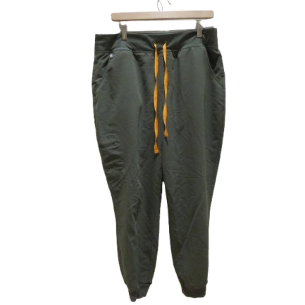 FIGS High Waisted Zamora Jogger Scrub Pants XL Technical Stretch Moss Green